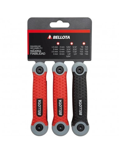 Juego 3 Navajas 8 Llaves Allen y Torx 