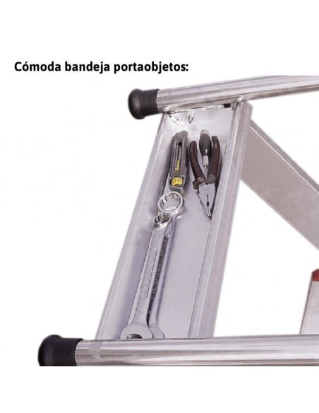 Escalera de Almacén c/ plataforma y ruedas 8 Peld