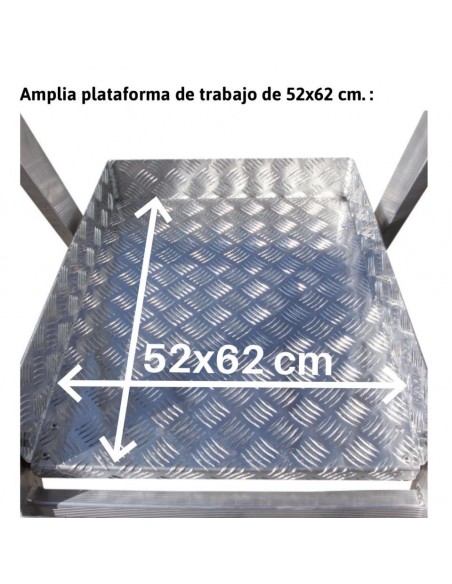 Escalera de Almacén c/ plataforma y ruedas 8 Peld