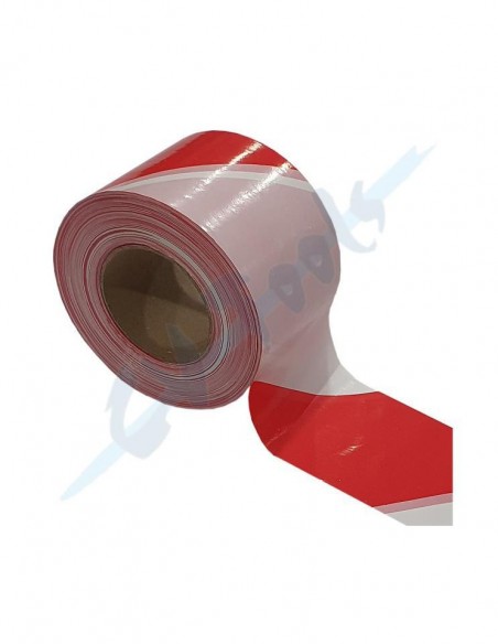 Rollo banda señalización blanca/roja 250