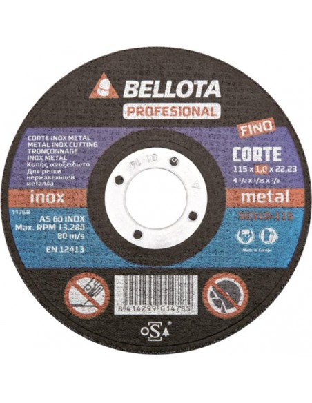 Disco corte Bellota 50300-115/1 inox
