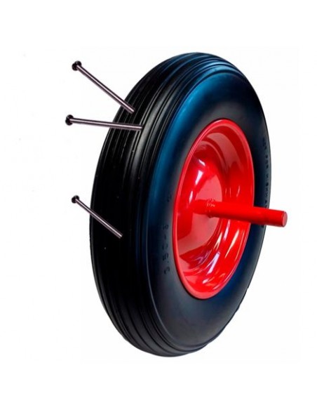 RUEDA ANTIPINCHAZO CARRETILLA DE OBRA 240mm 