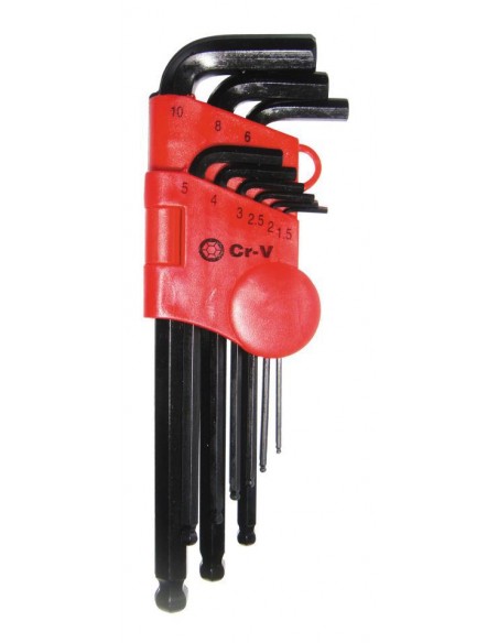 SET 9 LLAVES HEXAGONALES BOLA LARGAS