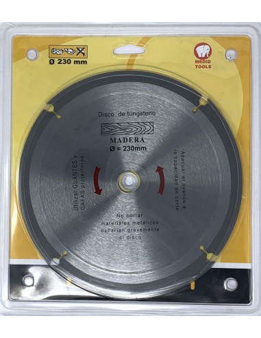 DISCO TUNGSTENO PARA CORTE MADERA 230