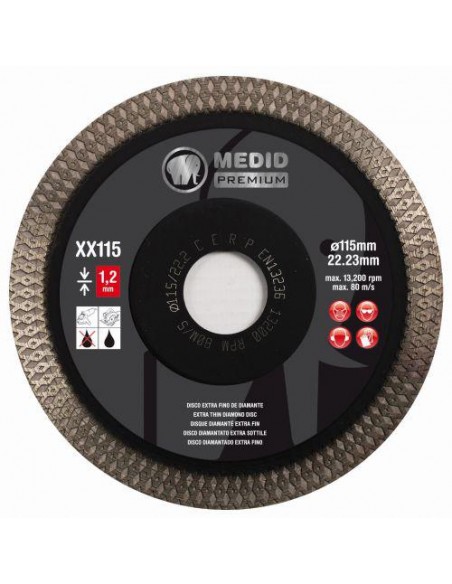 DISCO DIAMANTE PREMIUM 115MM A DOBLE XX
