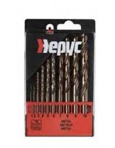 Juego de brocas HSS de 1 a 10 mm DIN 338