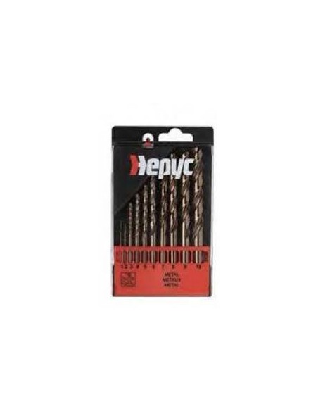 Juego de brocas HSS de 1 a 10 mm DIN 338