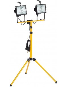 Foco Halogeno c/soporte doble 500 w