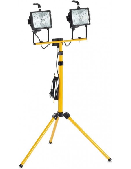 Foco Halogeno c/soporte doble 500 w