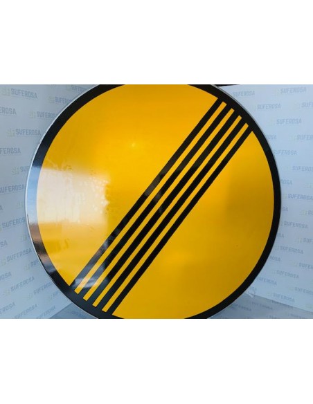 Señal metálica  Fin Obra