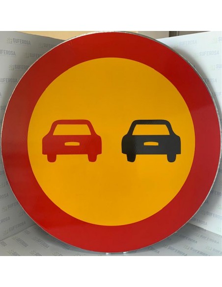 Señal Metalica Prohibido Adelantar 60 cm   OBRA 