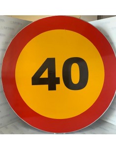 Señal Metalica Velocidad 40 km 