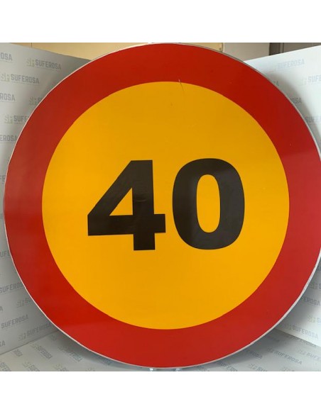 Señal Metalica Velocidad 40 km 