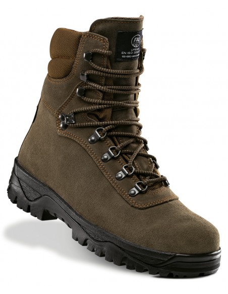 Bota de piel serraje y textil URBAN KAKI  Bota de piel serraje y textil URBAN KAKI