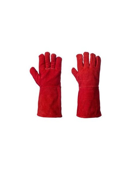 GUANTE SOLDADOR ROJO DE 35 CM  