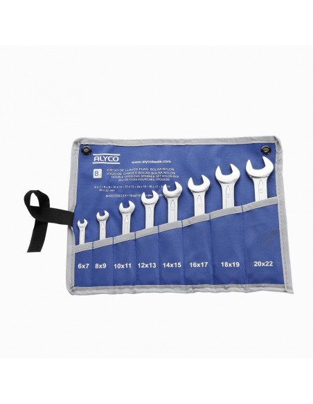 Juego De 8 Llaves Fijas De 2 Bocas