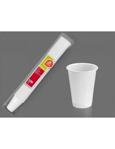 Paq  Vasos 220cc transparente  100 Unid 