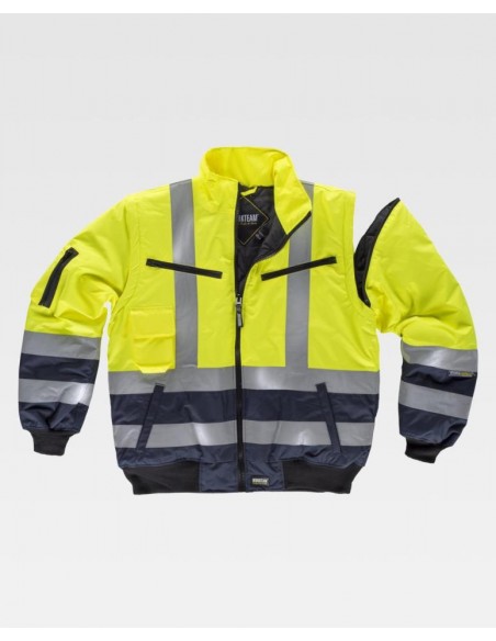 Cazadora acolchada e impermeable desmontable