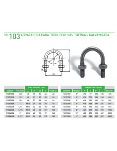 Abarcón galv  c/tuercas M-16 de 5 