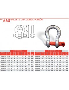 GRILLETE LIRA ALTA RESIS   3/4 C PUNZON