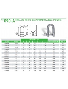 GRILLETE RECTO GALV  1    C PUNZON