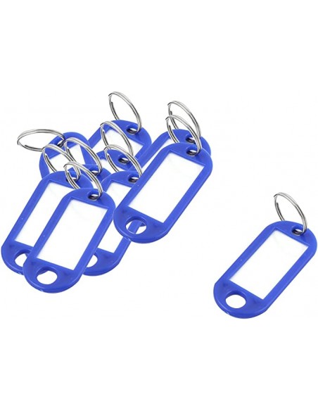 Llavero plástico azul