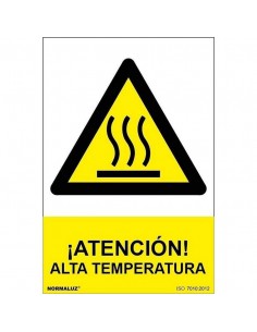 SEÑAL PELIGRO ATENCION ALTA TEMPERATURA PVC 0 7mm