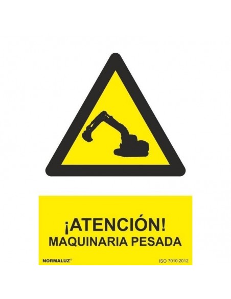 SEÑAL PELIGRO ATENCION MAQUINARIA PESADA PVC 0 7m 