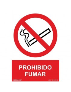 SEÑAL PROHIBIDO FUMAR PVC 0 7mm 210X300mm