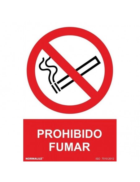SEÑAL PROHIBIDO FUMAR PVC 0 7mm 210X300mm