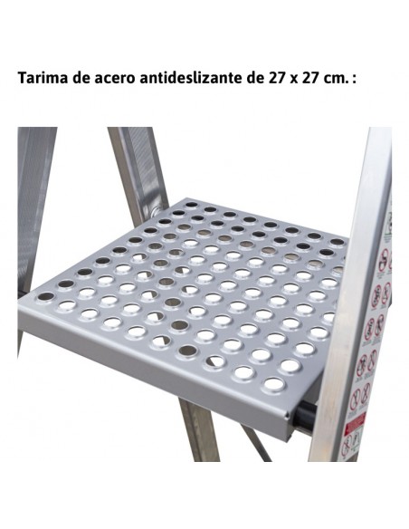 Escalera de tijera 8 Peldaños USO PROFESIONAL