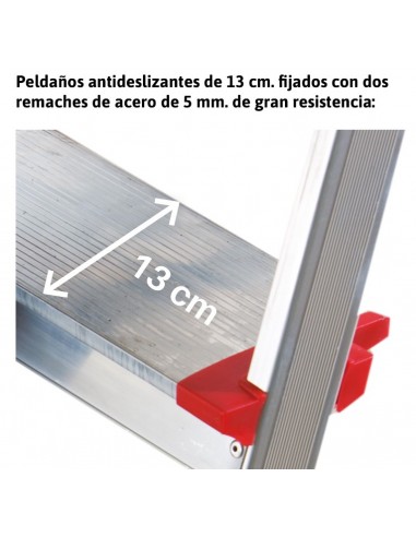 Escalera de tijera 8 Peldaños USO PROFESIONAL