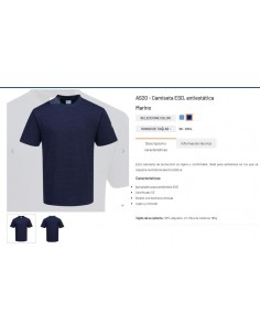 CAMISETA ESD  ANTIESTÁTICA 