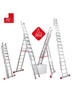 Escalera multiuso de 3 tramos 11 12 12