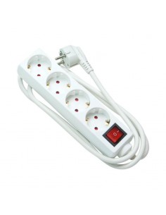 Regleta  múltiple c/interruptor T-4