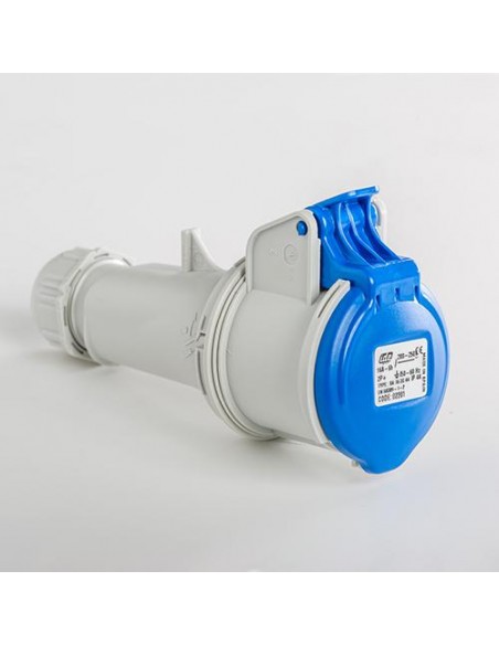 Base móvil 16 A 230V 2P   T azul T IP44