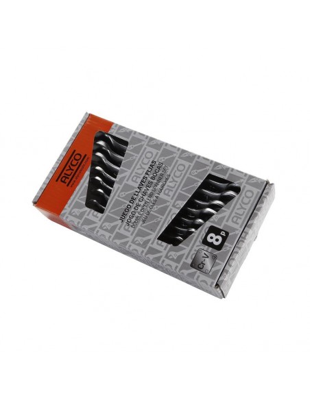 Juego De 8 Llaves Fijas En Soporte De Plástico