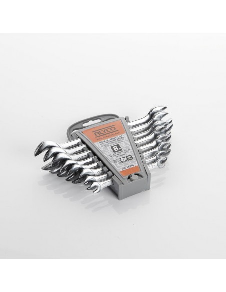 Juego De 8 Llaves Fijas En Soporte De Plástico