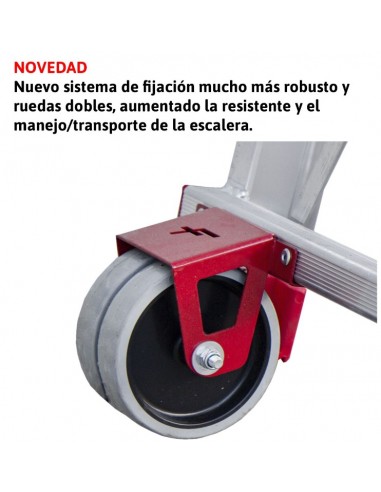 Escalera con amplia plataforma y altura regulable