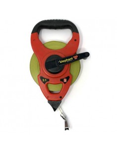 CINTA MÉTRICA METAL ESTUCHE ABIERTO 100mtr