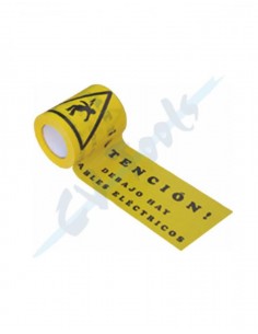Rollo banda señalizacion tuberia gas 100 Mtr