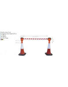 Cinta Tensacono Roja -Blanca 9 Mtr