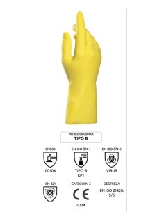 Guante látex flocado 