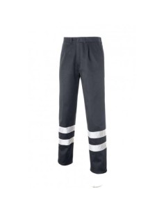 Pantalón gris ignifugo/ antiestatico con bandas 
