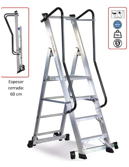 Escalera de Tijera MOBY 6 peldaños  Escalera de Tijera MOBY 6 peldaños