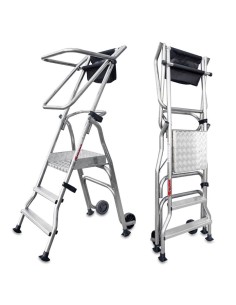 Escalera plegable con rueda 3 PELDAÑOS  2