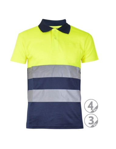 Polo Bicolor  A.V. Bandas cosidas M/C