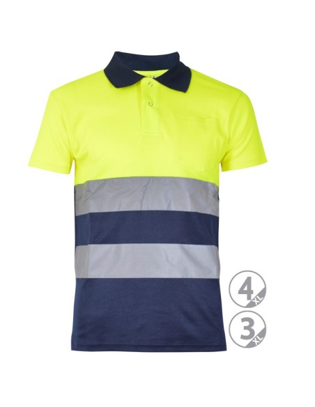 Polo Bicolor  A.V. Bandas cosidas M/C