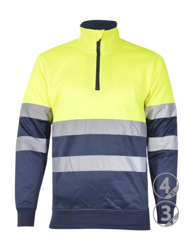 Sudadera A.V. cremallera a medio pecho