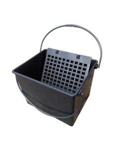 Cubeta plástico 2 asas 16 l  con rejilla plástico 2